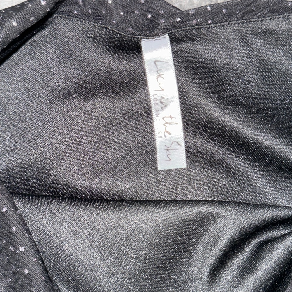 Lucy in the Sky Elegant Black One-Shoulder Dress with Sparkling Silver Details - Picture 2 of 2